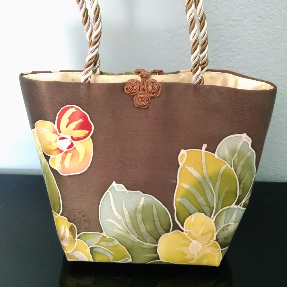 Silk Batik handmade purse.